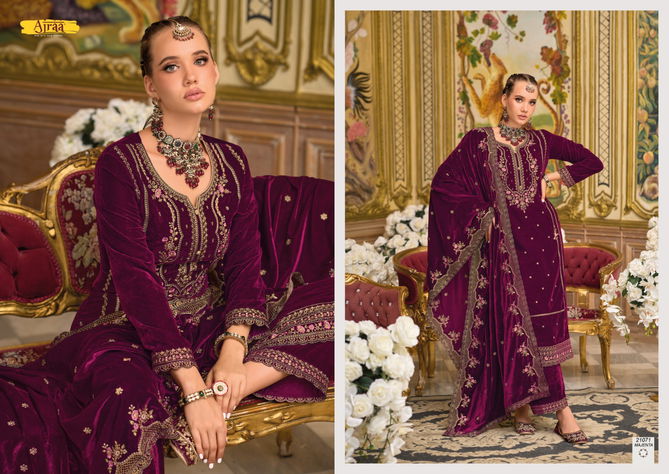 Safinaaz By Ajraa Heavy Work Velvet Wedding Salwar Suits Catalog
